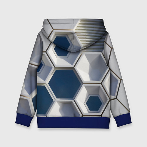 Детская толстовка Кубический мир / 3D-Синий – фото 2