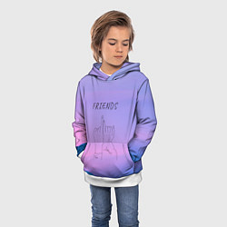 Толстовка-худи детская Friends - Jimin and Taehyung BTS, цвет: 3D-белый — фото 2