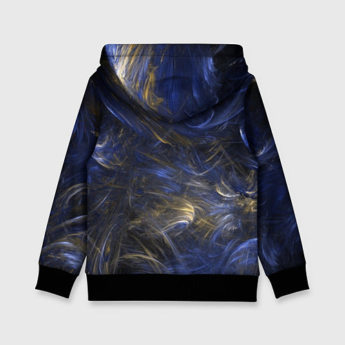 Детская толстовка Синяя абстракция / 3D-Черный – фото 2