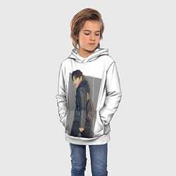 Толстовка-худи детская Чжи Чан Ук - Хилер, цвет: 3D-белый — фото 2