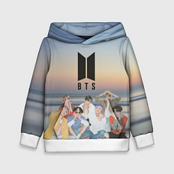 Толстовка-худи детская BTS sunset, цвет: 3D-белый