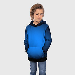 Толстовка-худи детская Лазурный фон и черная виньетка, цвет: 3D-черный — фото 2