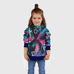Толстовка-худи детская Neon money, цвет: 3D-синий — фото 2