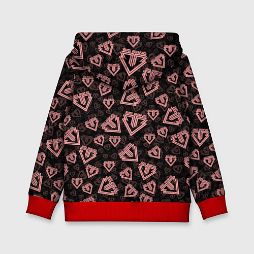 Детская толстовка Big bang pattern / 3D-Красный – фото 2
