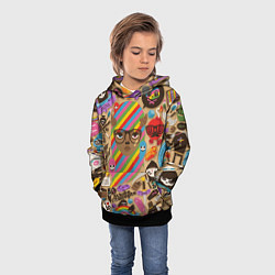 Толстовка-худи детская Девочка fear, цвет: 3D-черный — фото 2