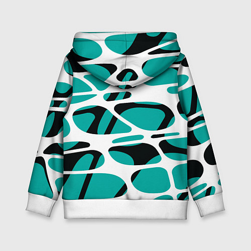 Детская толстовка Абстрактный узор из сетчатых прожилок / 3D-Белый – фото 2