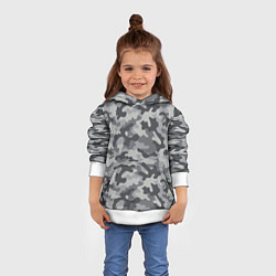 Толстовка-худи детская Городской серый камуфляж, цвет: 3D-белый — фото 2