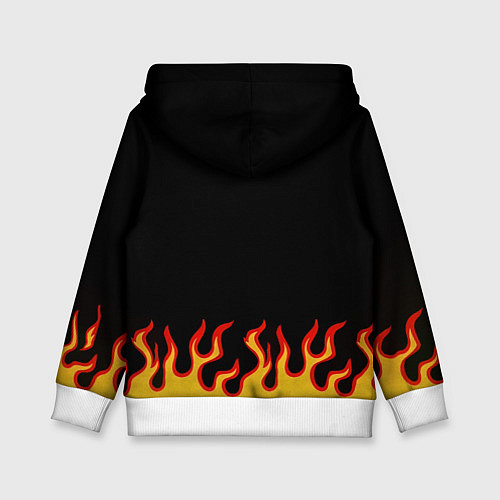 Детская толстовка Горящее пламя / 3D-Белый – фото 2