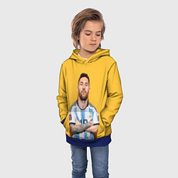 Толстовка-худи детская Lionel Messi 10, цвет: 3D-синий — фото 2
