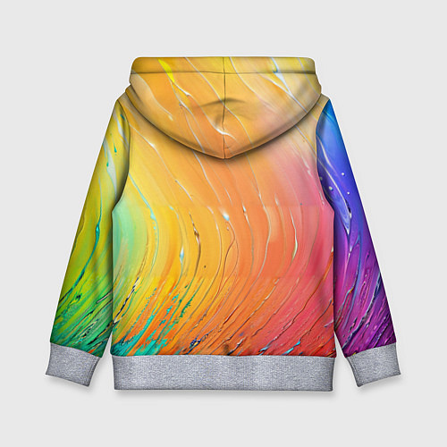 Детская толстовка Оранжевое настроение красочная абстракция / 3D-Меланж – фото 2