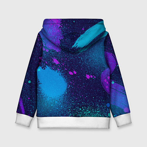 Детская толстовка Брызги краски / 3D-Белый – фото 2