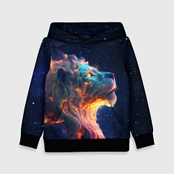 Толстовка-худи детская Космический звёздный лев, цвет: 3D-черный