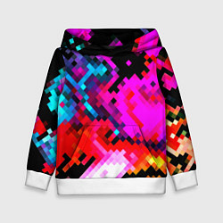 Детская толстовка Pixel neon mosaic