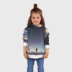 Толстовка-худи детская Космос-арт, цвет: 3D-белый — фото 2