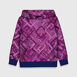 Толстовка-худи детская Фиолетовые диагонали, цвет: 3D-синий