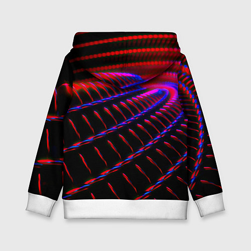 Детская толстовка Geometry neon texture / 3D-Белый – фото 2