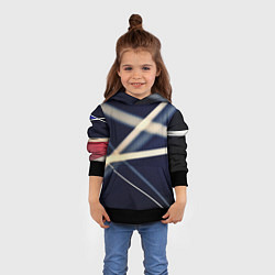 Толстовка-худи детская Полосатая абстракция, цвет: 3D-черный — фото 2