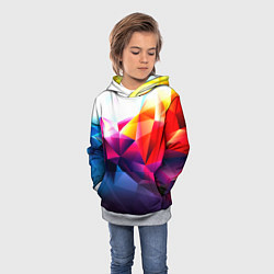 Толстовка-худи детская Poly stiil collection, цвет: 3D-меланж — фото 2