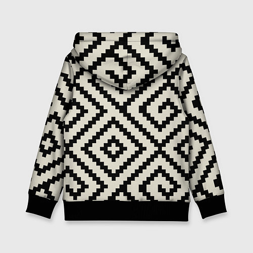 Детская толстовка Африканский узор / 3D-Черный – фото 2