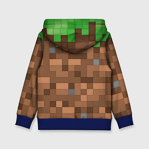 Детская толстовка Блоки майнкрафта / 3D-Синий – фото 2