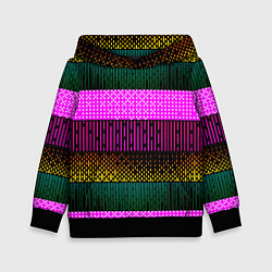 Толстовка-худи детская Patterned stripes, цвет: 3D-черный