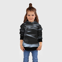Толстовка-худи детская Хромированные осколки броня, цвет: 3D-черный — фото 2
