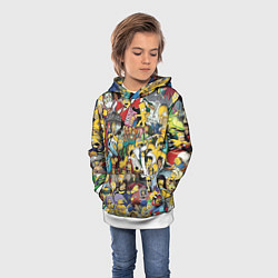 Толстовка-худи детская Simpsonhistory, цвет: 3D-белый — фото 2