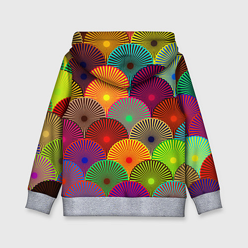 Детская толстовка Multicolored circles / 3D-Меланж – фото 2
