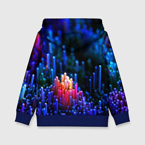 Детская толстовка Шейпы синие / 3D-Синий – фото 2