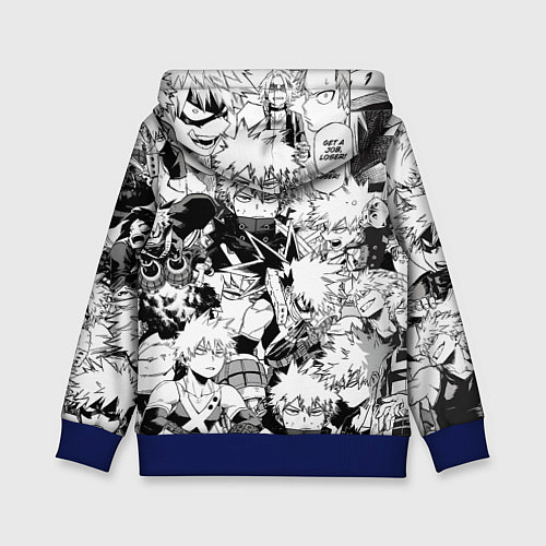 Детская толстовка Кацуки Бакуго - Моя геройская академия / 3D-Синий – фото 2