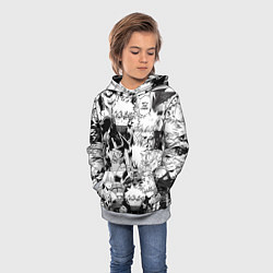 Толстовка-худи детская Кацуки Бакуго - Моя геройская академия, цвет: 3D-меланж — фото 2