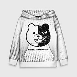 Толстовка-худи детская Danganronpa с потертостями на светлом фоне, цвет: 3D-белый