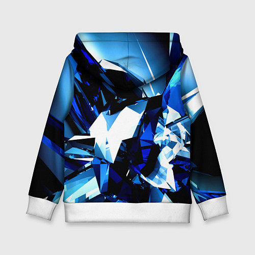 Детская толстовка Crystal blue form / 3D-Белый – фото 2