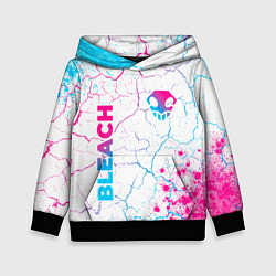 Толстовка-худи детская Bleach neon gradient style: надпись, символ, цвет: 3D-черный