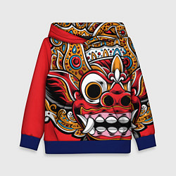 Толстовка-худи детская Barong - Bali - tattoo, цвет: 3D-синий