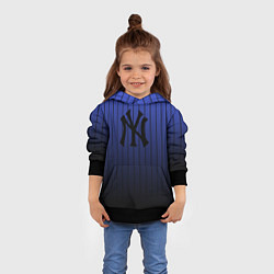 Толстовка-худи детская New York Yankees, цвет: 3D-черный — фото 2