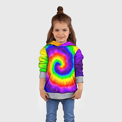 Толстовка-худи детская Тай-дай, цвет: 3D-меланж — фото 2