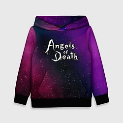 Толстовка-худи детская Angels of Death gradient space, цвет: 3D-черный