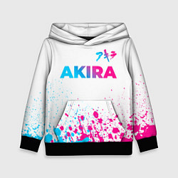 Толстовка-худи детская Akira neon gradient style: символ сверху, цвет: 3D-черный