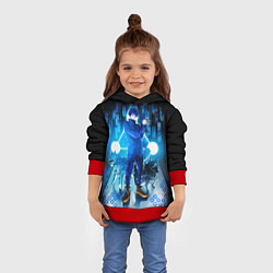 Толстовка-худи детская Магическая Битва Фушигуро Мегуми, цвет: 3D-красный — фото 2