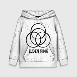 Толстовка-худи детская Elden Ring glitch на светлом фоне, цвет: 3D-белый