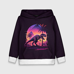 Толстовка-худи детская Retrowave Trex, цвет: 3D-белый