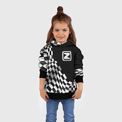 Толстовка-худи детская Zotye racing flag, цвет: 3D-черный — фото 2