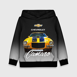 Толстовка-худи детская Американский спорткар Camaro 1970 года, цвет: 3D-черный