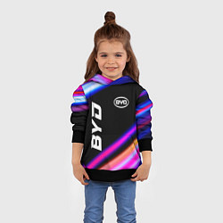 Толстовка-худи детская BYD speed lights, цвет: 3D-черный — фото 2