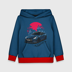 Толстовка-худи детская Nissan GTR Godzilla, цвет: 3D-красный