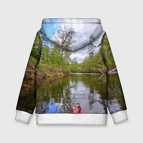 Детская толстовка Реки России / 3D-Белый – фото 2