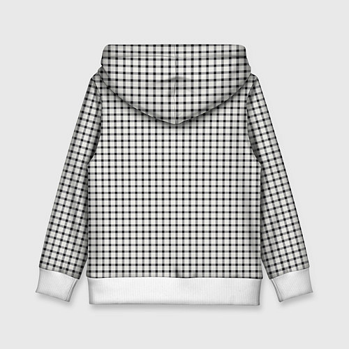Детская толстовка Мелкая серая клетка / 3D-Белый – фото 2