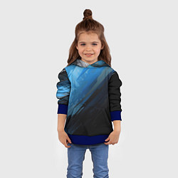 Толстовка-худи детская Black blue style, цвет: 3D-синий — фото 2