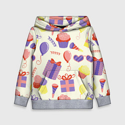 Толстовка-худи детская Holiday, цвет: 3D-меланж